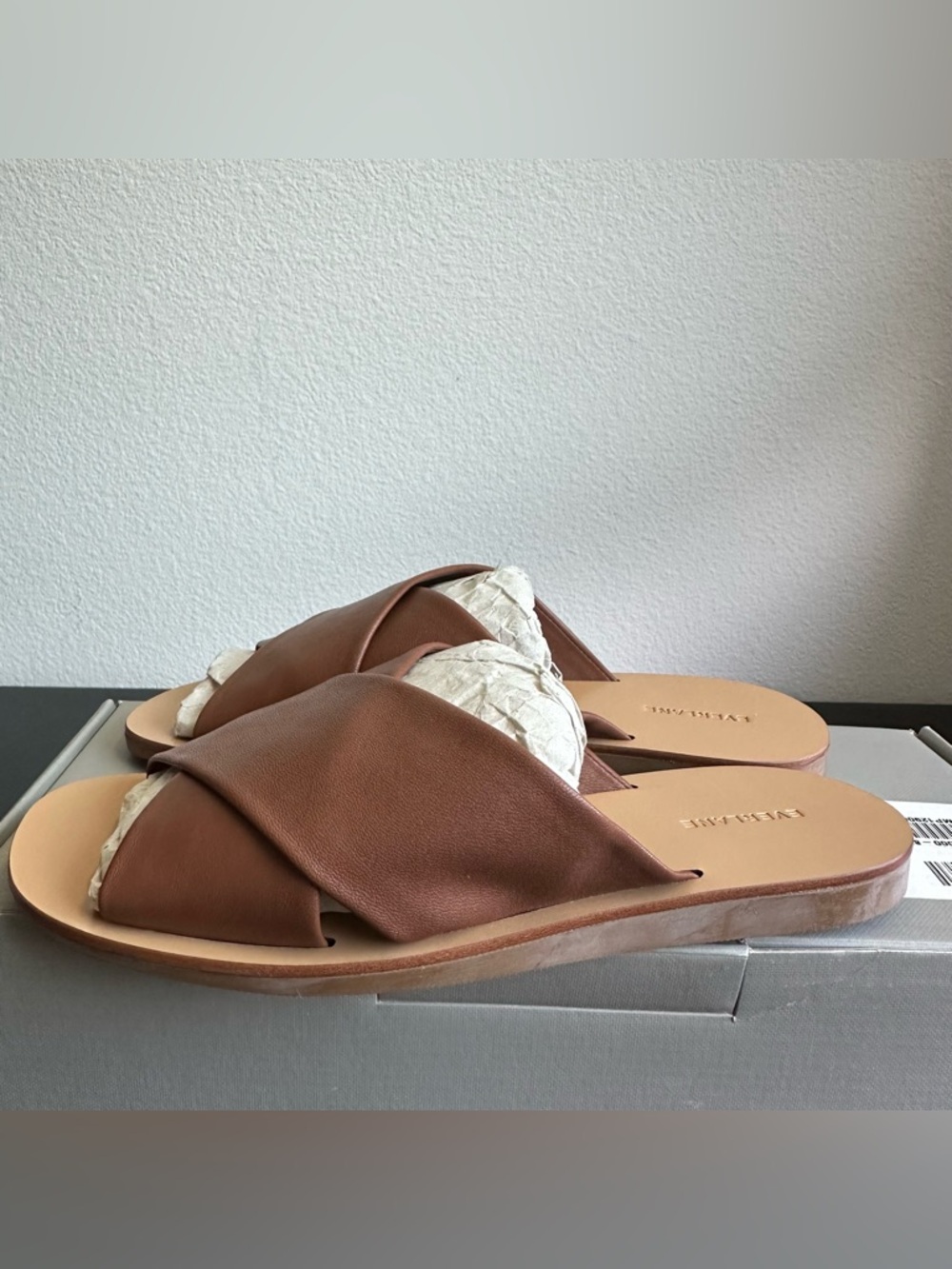 Everlane The Day Crossover Sandal in Sienna Brown Size: 6, NWB - Picture 5 of 15